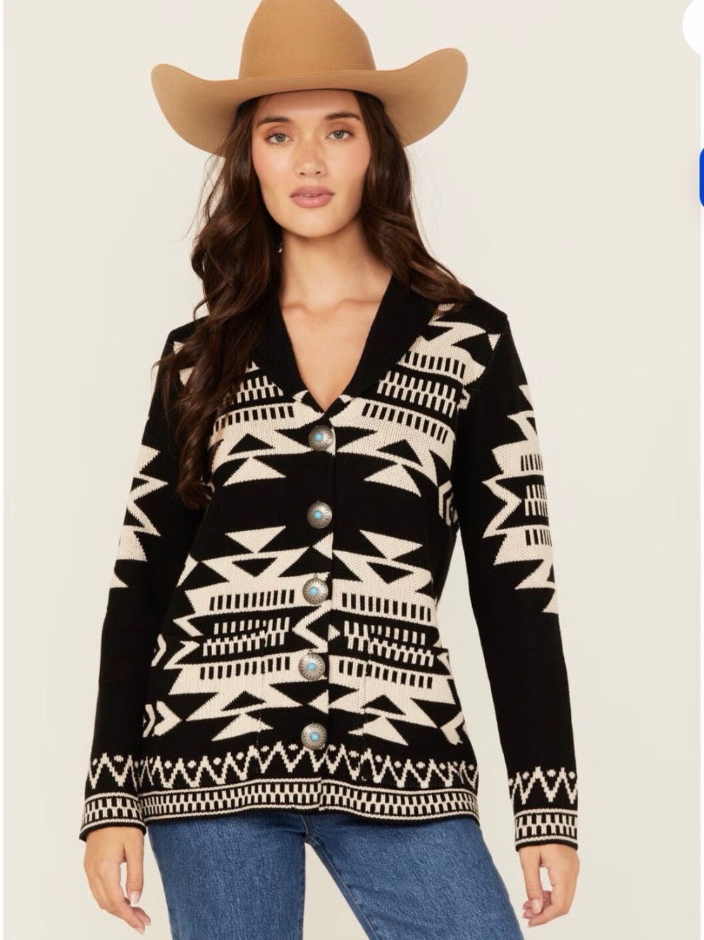 COTTON & RYE WOMEN'S SOUTHWESTERN PRINT CARDIGAN
